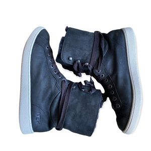 UGG Starlyn Black Leather Lace Boot